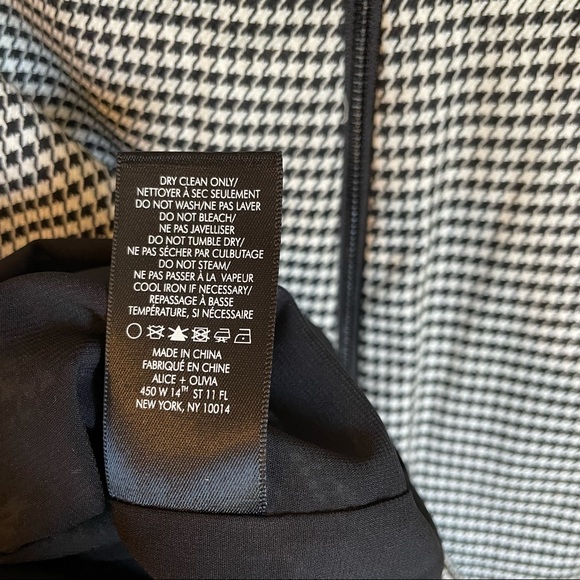 NWT Alice + Olivia Delora Houndstooth Dress size 4 - Picture 4 of 6
